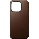 Nomad Гръб Nomad Modern Leather Case за iPhone 15 Pro - Кафяв