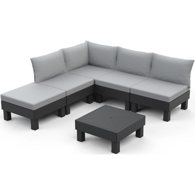 KETER Cantara full set (5 seater set) antracit/sivá (257361)