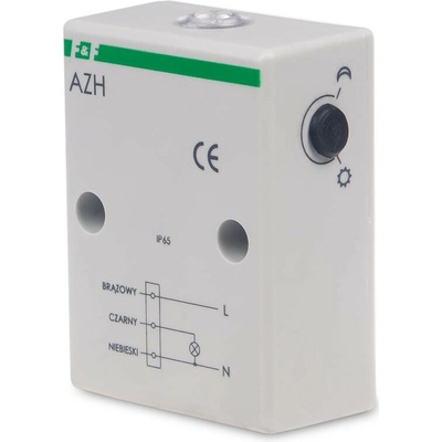 AZH 12V DC - Súmrakový spínač so vstavaným čidlom, 12V, 10A, IP65