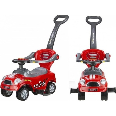 Megacar QUICK COUPE s vodiacou tyčou 85x40x60 cm červené