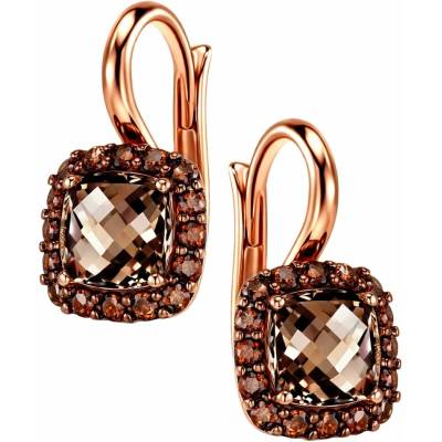 Zlaton Náušnice růžové zlato s kamenem visací 3.2g 1.6cm 000792305246