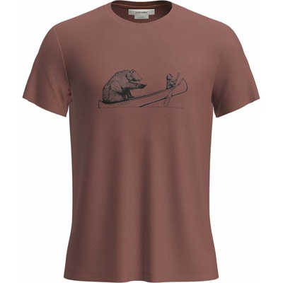 Icebreaker Merino Blend Core SS Tee Canoe Companions Men hnedá