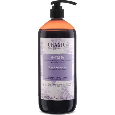 Ohanic NoYellow Shampoo 1000 ml Šampon na neutralizaci žlutých pigmentů