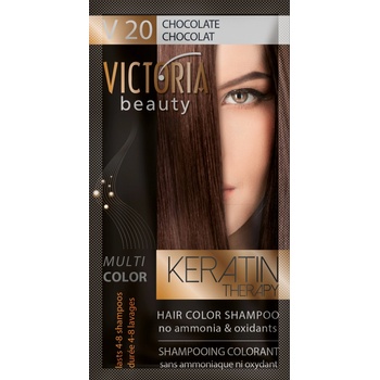 Victoria Beauty Keratin Therapy tónovací šampón na vlasy V 20 Chocolate 4-8 umytí