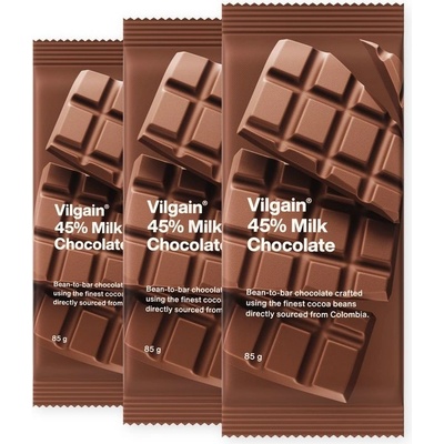 Vilgain Tabulková 45% mléčná 3 x 85 g