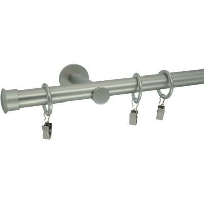 KovovégarnýžeCZ Duo modern 19 mm Jednořadá Kroužky s žabkou matný nikl 180 cm