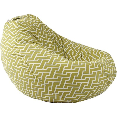 PUFRELAX Пуф круша 520л. , Nirvana Gigant, Zippity Green, Перящ се калъф, Пълнеж от Полистиролни перли, Гама Premium (PUF-G-NGG-PT-ZIG)