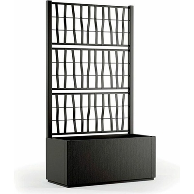 STEFANPLAST Truhlík vyvýšený záhon s mřížkou ETHICA 80x36x142cm tmavě šedá