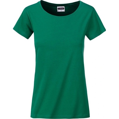 James & Nicholson Klasické dámské tričko z biobavlny 8007 Irská zelená
