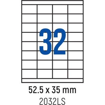 Spree Етикети лепящи 32 бр. , 52.5x35.0 мм, 100 л. , A4, кант 2 (3800884030028)