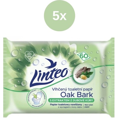 Linteo Satin vlhčený s dubovou kůrou 5 x 60 ks