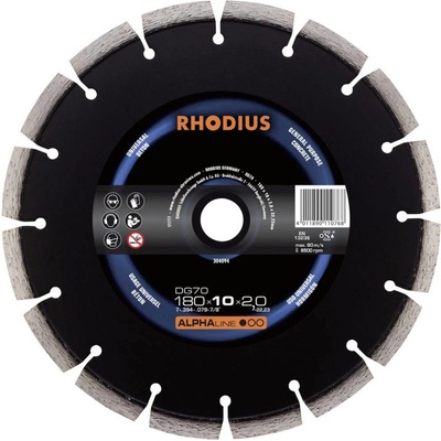 Rhodius 304094 DG70 diamantový řezný kotouč Průměr 180 mm Ø otvoru 22.23 mm beton 1 ks
