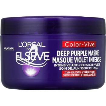 L'Oréal Elseve Color-Vive Deep Purple Mask дълбоко неутрализираща маска за руса и сива коса 250 ml за жени