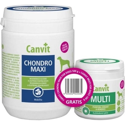 CANVIT Canvit Chondro Maxi for Dogs 500 g + Canvit Multi for dogs 100 g copackaging