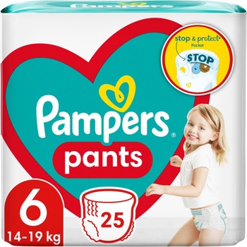 Pampers Pants Size 6 еднократни пелени гащички 13-19 kg 25 бр