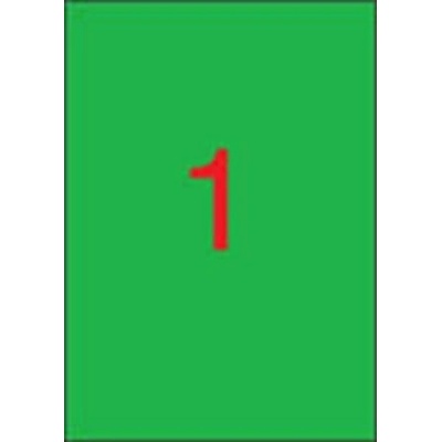 Etikety, 210x297 mm, farebné, APLI, zelené, 100 etikiet bal