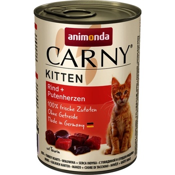 ANIMONDA Carny Kitten hovädzie mäso morčacie srdcia 400 g