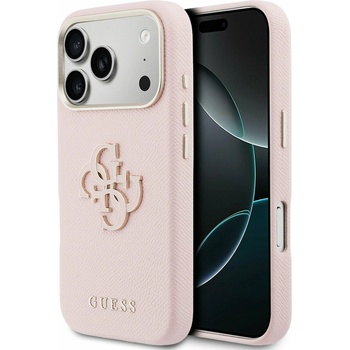 GUESS PU Resin Logo Задний Чехол за iPhone 17 Pro Pink Guess | Rozov | МЪЖЕ | UNI