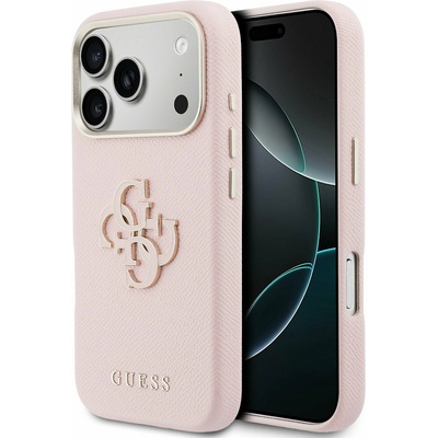 GUESS PU Resin Logo Задний Чехол за iPhone 17 Pro Pink Guess | Rozov | ЖЕНИ | UNI