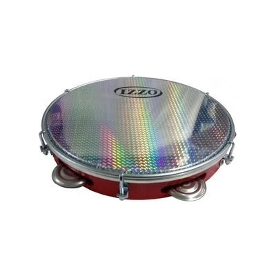 Izzo 3439VM Pandeiro 10" ABS Metal Vermelho – Zboží Dáma