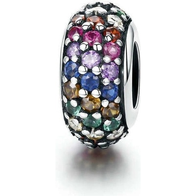 Glory Glory strieborný prívesok farebný kruh S1031