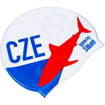 BornToSwim cze swimming cap бяло/син