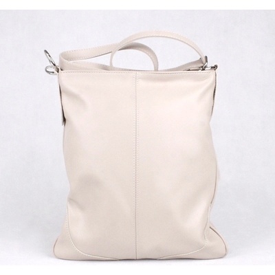 Vera Pelle velká kožená crossbody kabelka no. 5509 světlá latté