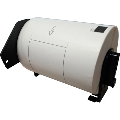 32 01033 - Etiketa 102 mm x 152 mm s držiakom, Thermo eco, Biela, Dutinka 25 mm, 200 ks/kotúč, Permanentné lepidlo, DK-11241, Brother Kompatibilná, Priemer kotúča 80 mm