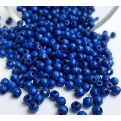 Detoa dřevěné korálky tmavě modré 4 mm 10 ks – Zbozi.Blesk.cz