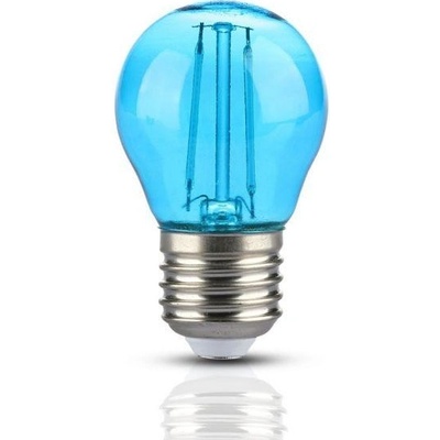 V-TAC Žiarovka LED Filament E27 2W, Modrá 60lm, G45 VT-2132