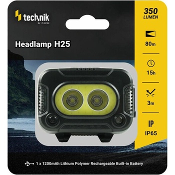 Image 1 of Technik Челник Technik с гумирана, LED CREE XPG-2+LED COB, USB-C, червена светлина, стробоскоп (MT-H25)