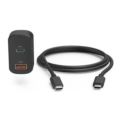 Hama autonabíječka USB-A/USB-C 65 W PD černá + kabel USB-C 1,5 m (200018)