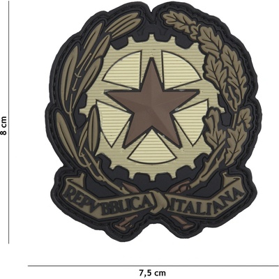 Gumová nášivka 101 Inc Italian Star - hnedá