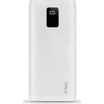 Ttec Портативна батерия ttec - PowerSlim Trio, 20 000 mAh, бяла (8694470829067)