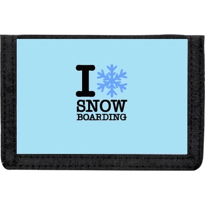 Peněženka na suchý zip I love snowboarding
