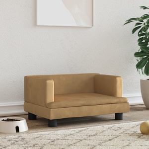 vidaXL Кучешко легло Кафяв 60x40x30 см кадифе (171911)