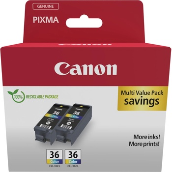 Canon Комплект 2 глави за Canon Pixma IP110 Series - Ink - /36/ - CLI36 (CLI-36) / 1511B025 - C/M/Y - PN 1511B025 (1511B025)