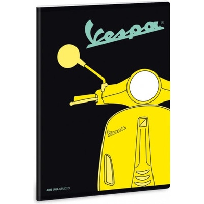 ARS UNA Sešit Vespa A5 černý linkovaný