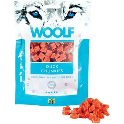 Woolf Duck Chunkies - maškrty pre psov 100 g