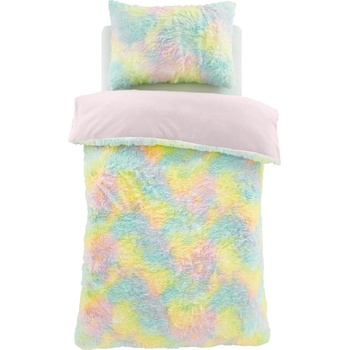 Catherine Lansfield Двойно детско спално бельо от микроплюш 200x200 cm Rainbow Cuddly - Catherine Lansfield (BD/59024/W/DQS/PAT)