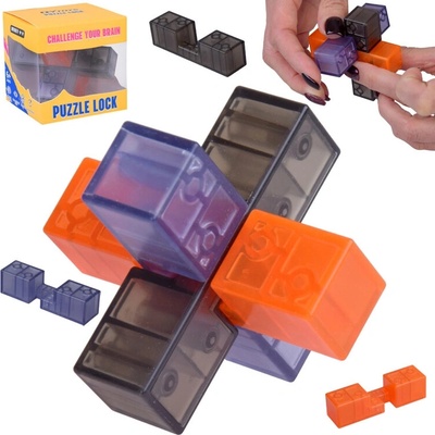 JOKOMISIADA Hlavolam Puzzle Lock barevný