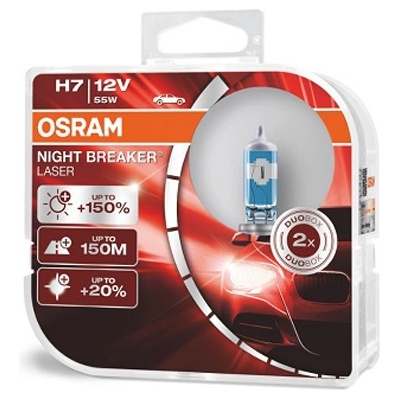 Крушка OSRAM H7, 12V, 55W, 3200K, 1500lm, 2 броя