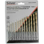 Silver Свредла за метал 1, 5-6, 5 мм комплект 13 бр. с опашка hex 67314 (s10418)