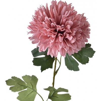 Dekorácia umelý kvet s tmavo ružovým kvetom - 10*10*54 cm - Clayre & Eef