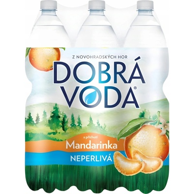 Dobrá voda mandarinka neperlivá 6 x 1,5 l