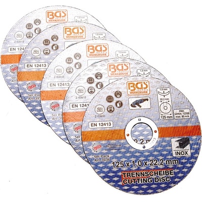 Bgs Technic Rozbrušovací kotouč 125 x 1,0 x 22,2 mm 103936 5 ks