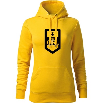 Waragod dámska mikina s kapucňou army girl žltá