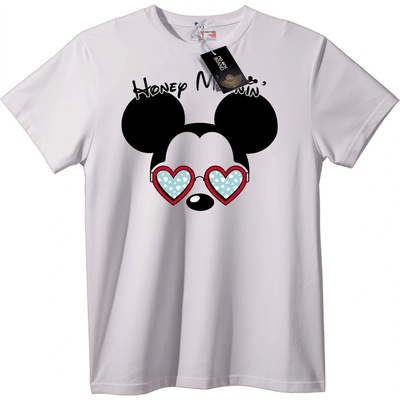 NOONEBRAND Тениска Mickey Сърце Слънчеви Очила - 2XL, Black
