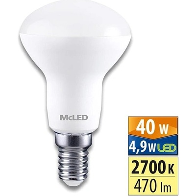 McLED LED R50 4,9W, 2700K, E14, 470lm