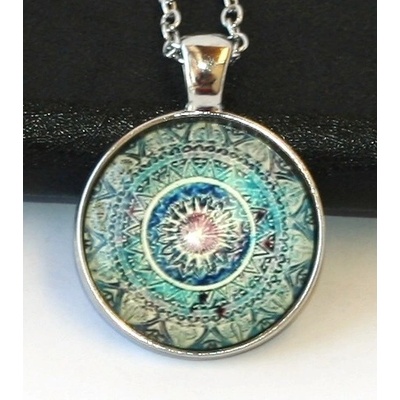 Fashion Jewerly Řetízek Amulet Mandala, Květ, Meditace, Yoga, Namaste 2074